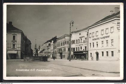 AK Grieskirchen, Schatzls Gasthof am Prechtlerplatz