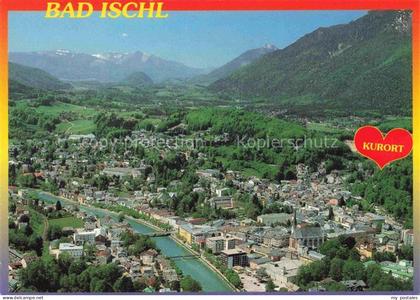 Bad Ischl Salzkammergut AT Bad-Ischl Salzkammergut Kurort Luftbild Fluss Berge S