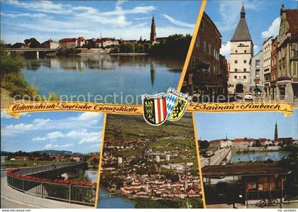 Braunau Inn Oberoesterreich Blick von Braunau nach Simbach