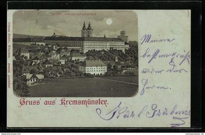 Mondschein-Lithographie Kremsmünster, Stift Kremsmünster