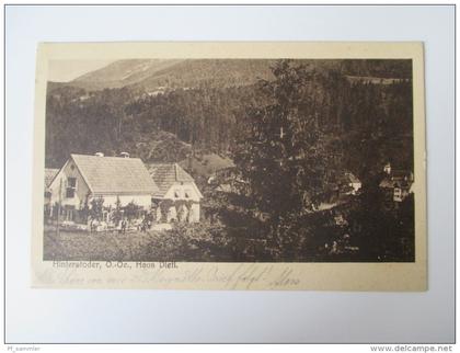 AK / Bildpostkarte 1924 Hinterstoder, O.-Oe. Haus Dietl. Verlag Otto Dietl, Hinterstoder 1921