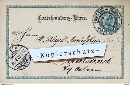 Johann Lederman in Ravelsbach b. Hollabrunn , 1902 , Stempel , Reklame / Werbung , Postkarte J. Wichmann Stralsund
