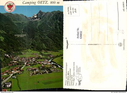 636832,Oetz Totale m. Acherkogelbahn Camping Oetz pub Alpine Luftbild FÖ 63904A