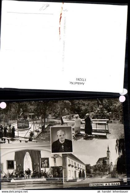 173281,Eisenberg a. d. Raab Kirche Personen b. Beten Mehrbildkarte