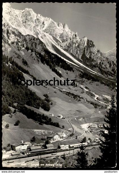 ÄLTERE POSTKARTE LANGEN AM ARLBERG BAHNHOF MIT ZUG WAGGON train gare station Klösterle Vorarlberg Austria Autriche cpa