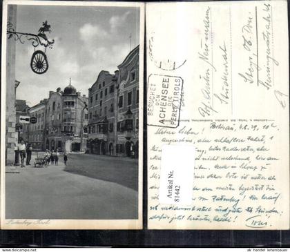 81442,Rattenberg Strassenansicht m. Personen 1939