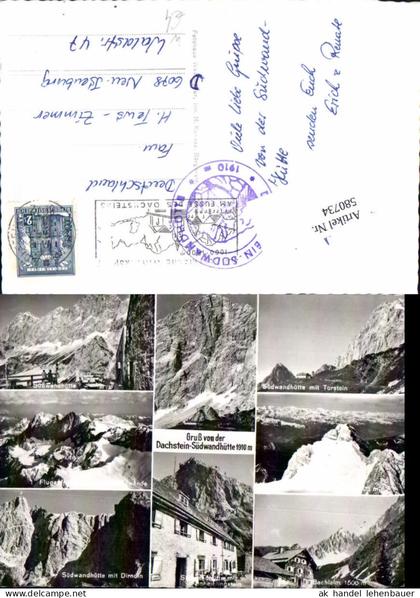 580734,Mehrbild Ak Dachstein Südwandhütte Ramsau am Dachstein