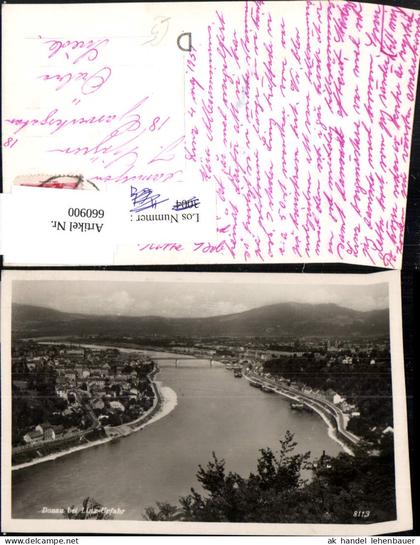 660900,Foto Ak Linz a. d. Donau Donau b. Linz-Urfahr