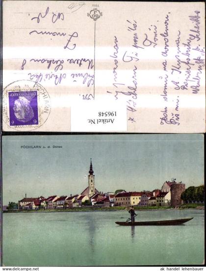 196548,Pöchlarn a. d. Donau Teilansicht Boot Ruderboot