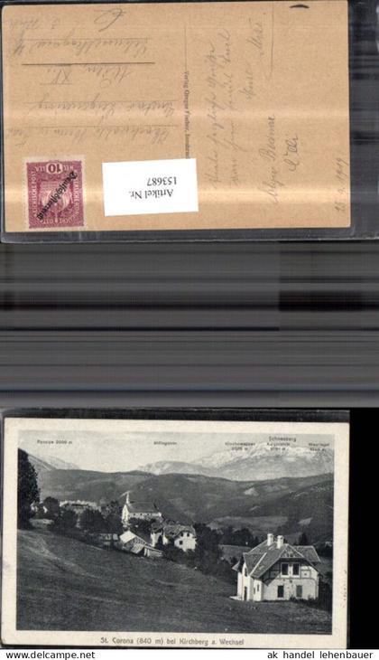153687,St Corona a. Wechsel b. Kirchberg a. Wechsel 1919