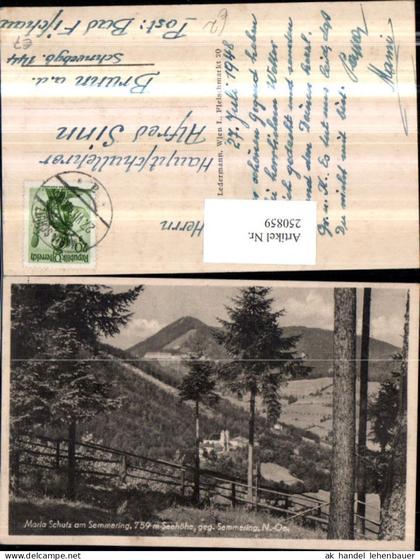 250859,Maria Schutz am Semmering Kirche geg. Semmering