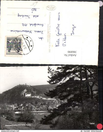 386890,Pitten Teilansicht m. Bahnhof