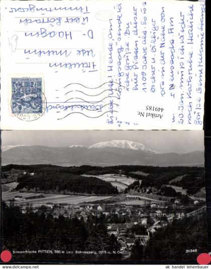 449185,Pitten Totale geg. Schneeberg Bergkulisse
