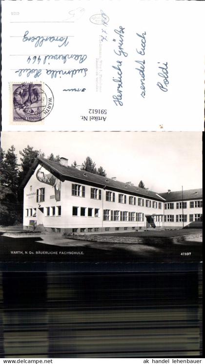 591612,Foto Ak Warth Bäuerliche Fachschule