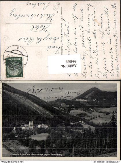 664689,Schottwien Maria Schutz a. Semmering geg. Semmering