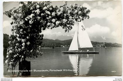 Pörtschach am Wörthersee old postcard travelled 1961 Klagenfurt Pmk b171025