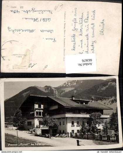 663676,Foto Ak Lermoos Pension Tyrol