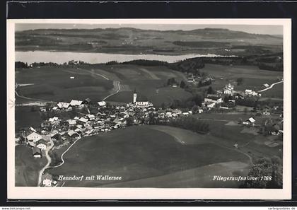 AK Henndorf am Wallersee, Fliegeraufnahme mit Kirche