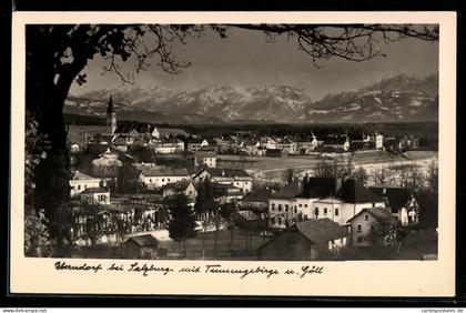 AK Oberndorf bei Salzburg, Panorama mit Tennengebirge und Göll