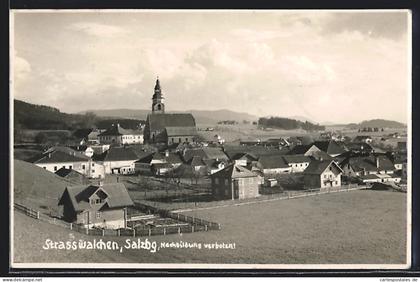 AK Strasswalchen, Ortspartie mit Kirche