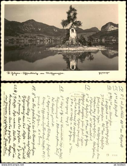 Ansichtskarte Sankt Gilgen St. Gilgen Ochsenkreuz im Wolfgangsee 1938
