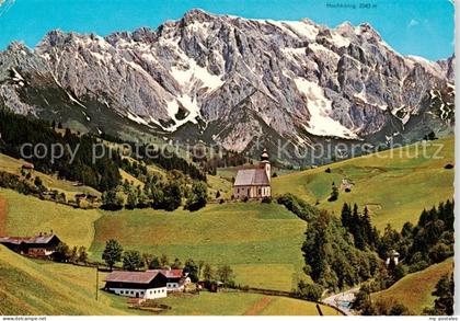 Dienten Hochkoenig AT Panorama mit Kirche