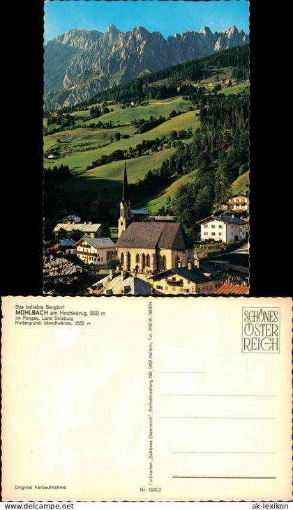 Mühlbach am Hochkönig Umlandansicht Land Salzburg Hintergrund Mandlwände 1975