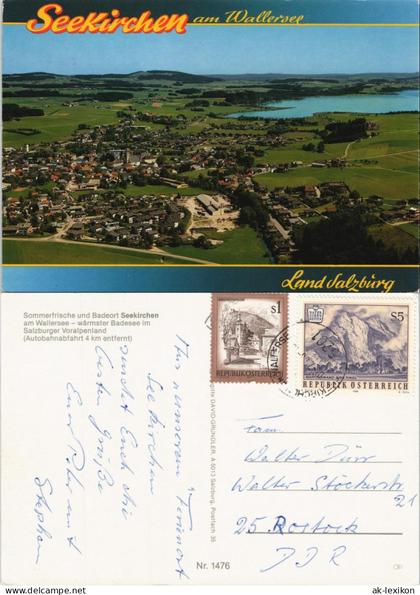 Seekirchen am Wallersee Sommerfrische und Badeort Seekirchen Luftaufnahme 1975