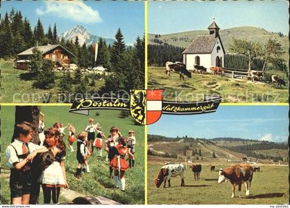 Strobl Postalm Kapelle Kindertrachtengruppe Viehweide