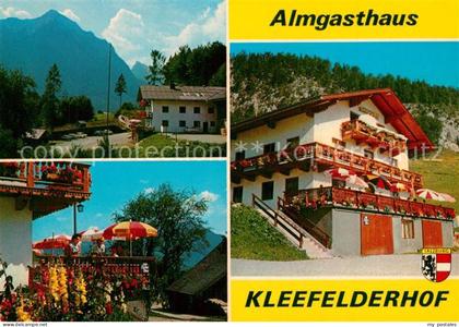 Strobl Wolfgangsee Almgasthaus Kleefelderhof Terrasse