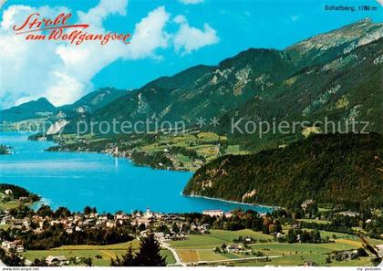 Strobl Wolfgangsee AT Fliegeraufnahme mit Schafberg