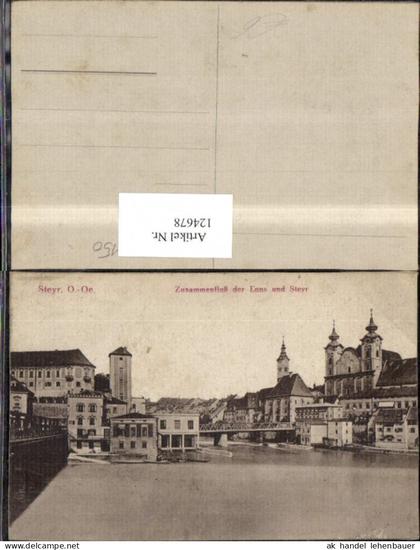 124678,Steyr Zusammenfluss d. Enns u. Steyr