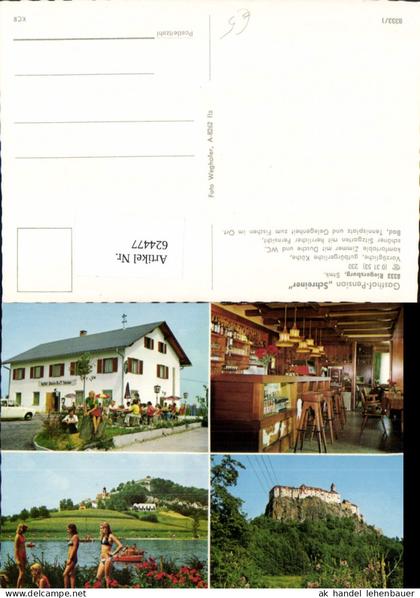 624477,Mehrbild Ak Riegersburg Gasthof Pension Schreiner Burg Riegersburg Ruderboot Boot