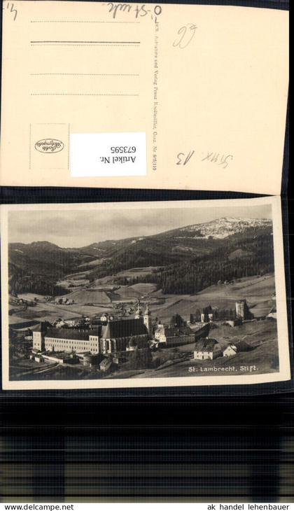 673595,Foto Ak St Lambrecht Stift Sankt Lambrecht