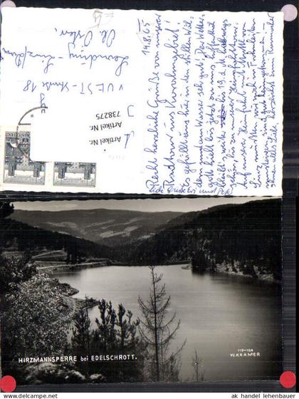 738275 Foto AK Hirzmannsperre b. Edelschrott Talsperre