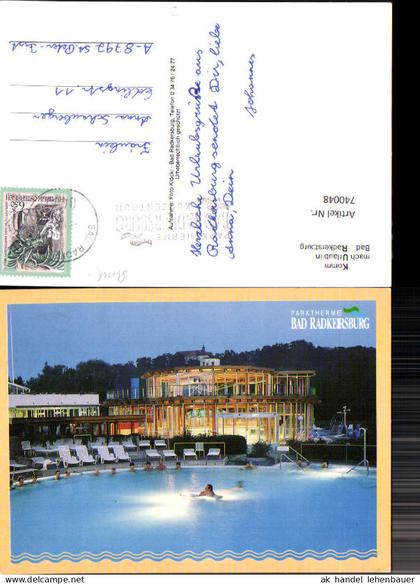 740048 Mehrbild AK Bad Radkersburg Parktherme beleuchtet Schwimmbad