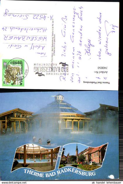 740050 Mehrbild AK Bad Radkersburg Therme Schwimmbad Stadtplatz