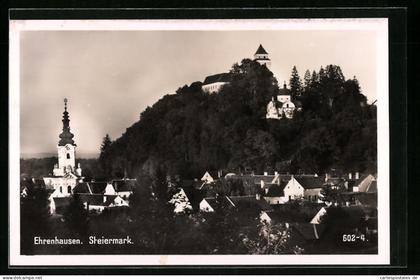 AK Ehrenhausen, Blick auf die Dächer der Stadt