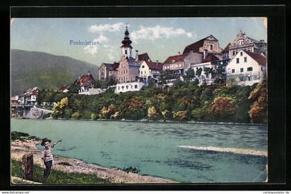 AK Frohnleiten, Teilansicht hinter Wasser