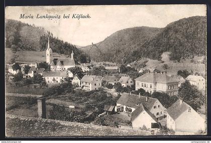 AK Maria Lankowitz bei Köflach, Teilansicht mit Kirche