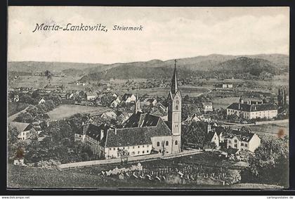 AK Maria-Lankowitz, Ortsansicht mit Bergpanorama aus der Vogelschau