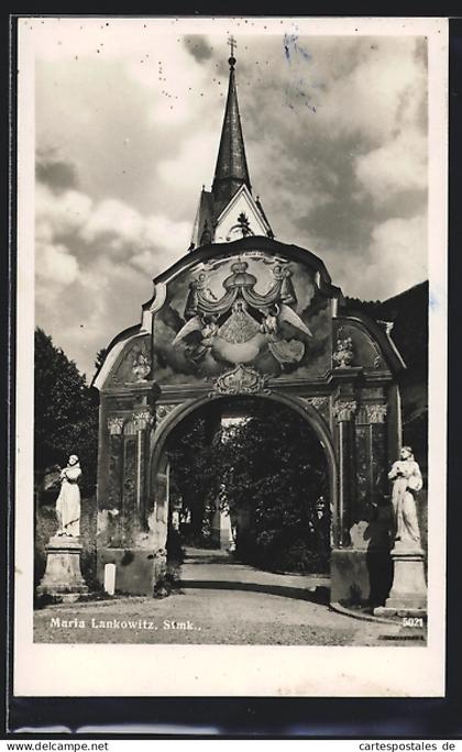 AK Maria Lankowitz /Stmk., Kirche mit Tor