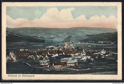 AK Obdach in Steiermark, Panorama mit Kirche