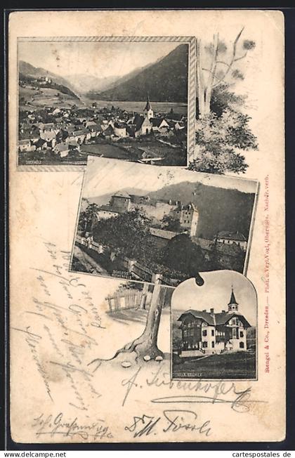 AK Oberwölz, Panoramaansicht, Schloss Rothenfels, Villa Baumer