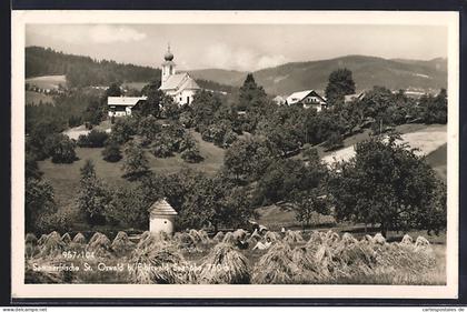 AK St. Oswald b. Eibiswald, Ortsansicht mit Kirche