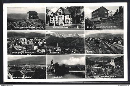 AK Zeltweg, Schmelz, Ortspartie am Zirbitzkogel, Winterleitenhütte, Murbrücke