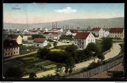 AK Zeltweg, Teilansicht mit Strassenpartie