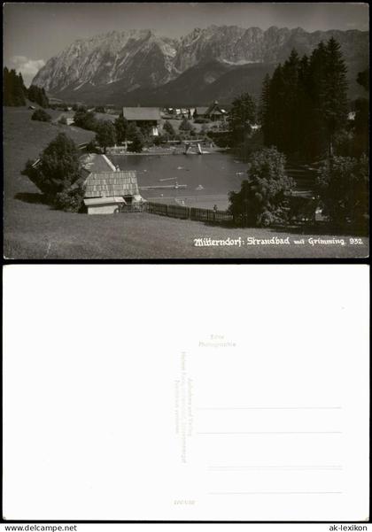 Bad Mitterndorf Panorama-Ansicht Mitterndorf Strandbad mit Grimming 1960