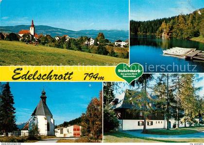 Edelschrott Ortsansicht mit Kirche Badesee Hirzmannsperre St Hemma Ferienheim de