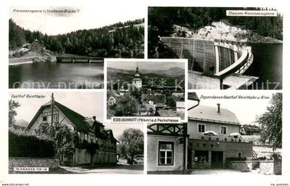 Edelschrott Ortsansicht mit Kirche Gasthof Stausee Hierzmannsperre Stoeberne Bru